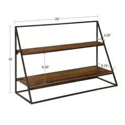 Lander 24 in. x 16 in. x 8 in. Brown Decorative Wall Shelf by Kate and Laurel -Kate and Laurel Shop brown kate and laurel decorative shelving 215846 c3 1000