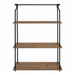 Walters 20 in. x 32 in. x 6 in. Brown Decorative Wall Shelf by Kate and Laurel -Kate and Laurel Shop brown kate and laurel decorative shelving 217129 4f 1000