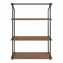 Walters 20 in. x 32 in. x 6 in. Brown Decorative Wall Shelf by Kate and Laurel -Kate and Laurel Shop brown kate and laurel decorative shelving 217129 fa 1000