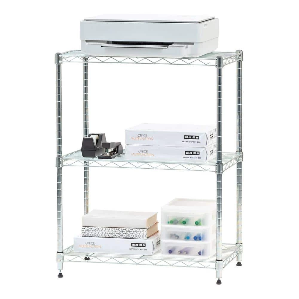 Chrome 3- Tier Metal Wire Garage Storage Shelving Unit 24- in. W x 30- in. H x 14- in. D by IRIS 7 Chrome 3- Tier Metal Wire Garage Storage Shelving Unit 24- in. W x 30- in. H x 14- in. D by IRIS - Image 5