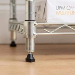 Chrome 3- Tier Metal Wire Garage Storage Shelving Unit 24- in. W x 30- in. H x 14- in. D by IRIS 10 Chrome 3- Tier Metal Wire Garage Storage Shelving Unit 24- in. W x 30- in. H x 14- in. D by IRIS -Kate and Laurel Shop chrome iris freestanding shelving units 596035 4f 1000