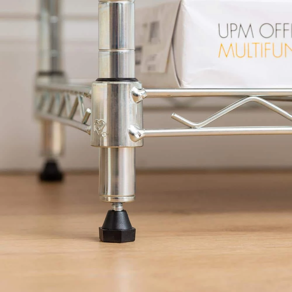 Chrome 3- Tier Metal Wire Garage Storage Shelving Unit 24- in. W x 30- in. H x 14- in. D by IRIS 5 Chrome 3- Tier Metal Wire Garage Storage Shelving Unit 24- in. W x 30- in. H x 14- in. D by IRIS - Image 3