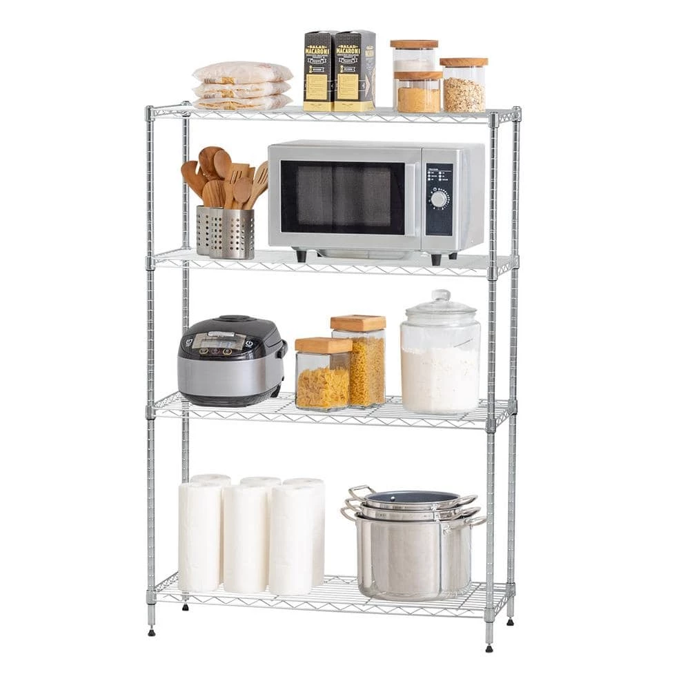 4 Shelf Wire Storage Unit, Silver by IRIS 7 4 Shelf Wire Storage Unit, Silver by IRIS - Image 5