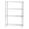 4 Shelf Wire Storage Unit, Silver by IRIS
