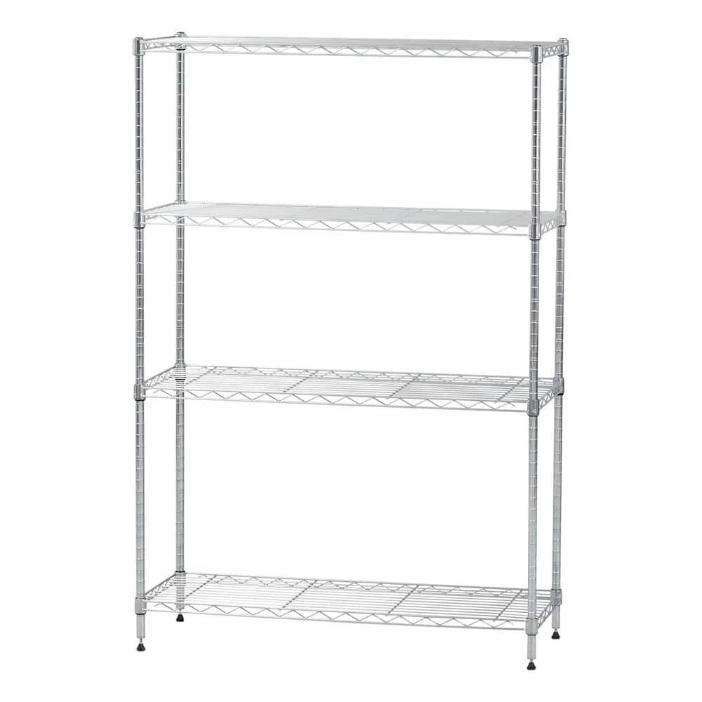 4 Shelf Wire Storage Unit, Silver by IRIS 3 4 Shelf Wire Storage Unit, Silver by IRIS