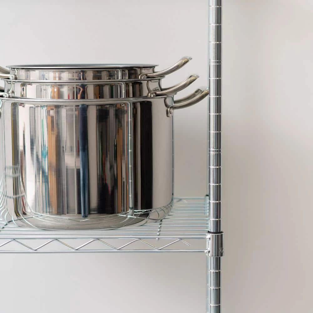 4 Shelf Wire Storage Unit, Silver by IRIS 4 4 Shelf Wire Storage Unit, Silver by IRIS - Image 2