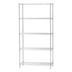 5 Shelf Wire Storage Unit, Silver by IRIS
