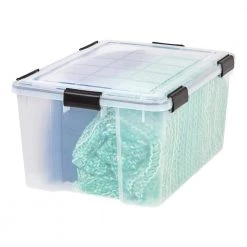 62 Qt. WeatherPro Storage Box in Clear by IRIS -Kate and Laurel Shop clear black iris storage bins 110550 31 1000