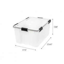 62 Qt. WeatherPro Storage Box in Clear by IRIS -Kate and Laurel Shop clear black iris storage bins 110550 fa 1000