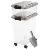 12 Qt. and 33 Qt. Airtight Pet Food Storage Combo with a Scoop in Gray by IRIS