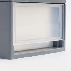 11.88 in. W x 8.13 in. H Gray Stackable Storage Drawer, Single Drawer (4-Pack) by IRIS -Kate and Laurel Shop clear finish iris storage drawers 500161 1f 1000