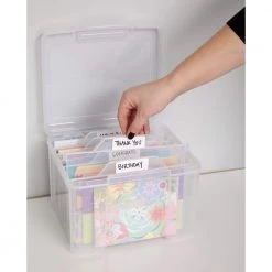 Greeting Card and Craft Keeper, Clear by IRIS -Kate and Laurel Shop clear iris craft storage 215500 1f 1000