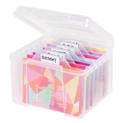 Greeting Card and Craft Keeper, Clear by IRIS -Kate and Laurel Shop clear iris craft storage 215500 31 1000