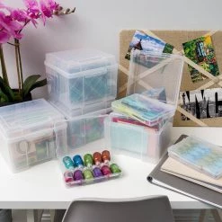 5 in. x 7 in. Photo Storage and Embellishment Craft Keeper in Clear by IRIS -Kate and Laurel Shop clear iris craft storage 215588 1f 1000