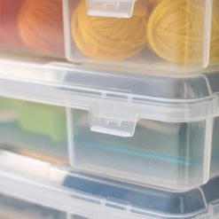 14 in. x 14 in. Portable Scrapbook Case in Clear (Pack of 6) by IRIS -Kate and Laurel Shop clear iris craft storage 585119 1f 1000