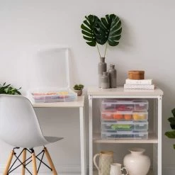 14 in. x 14 in. Portable Scrapbook Case in Clear (Pack of 6) by IRIS -Kate and Laurel Shop clear iris craft storage 585119 31 1000