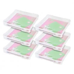 14 in. x 14 in. Portable Scrapbook Case in Clear (Pack of 6) by IRIS -Kate and Laurel Shop clear iris craft storage 585119 fa 1000