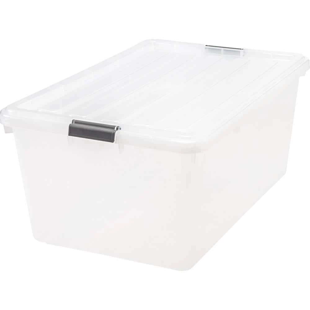 68 Qt. Buckle Down Storage Box in Clear by IRIS 3 68 Qt. Buckle Down Storage Box in Clear by IRIS