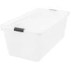 91 Qt. Buckle Down Storage Box in Clear by IRIS 2 91 Qt. Buckle Down Storage Box in Clear by IRIS -Kate and Laurel Shop clear iris storage bins 100201 64 1000