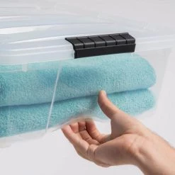 26-Qt. Stack and Pull Storage Box in Clear (6-Pack) by IRIS -Kate and Laurel Shop clear iris storage bins 100357 1f 1000