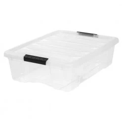 26-Qt. Stack and Pull Storage Box in Clear (6-Pack) by IRIS