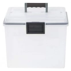 19 Qt. Portable WeatherPro File Storage Box in Clear by IRIS