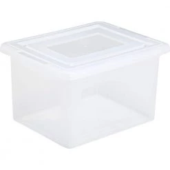 Kate and Laurel Shop 23 42 Qt. Letter/Legal Size File Storage Box in Clear by IRIS