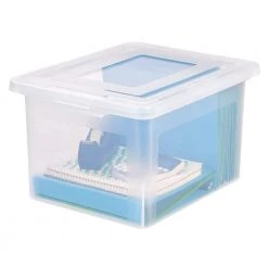 Kate and Laurel Shop -Kate and Laurel Shop clear iris storage bins 140059 e1 1000