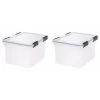 32 Qt. Letter and Legal Size File Box Storage Container in Clear (2-Pack) by IRIS -Kate and Laurel Shop clear iris storage bins 2 x 110600 64 1000