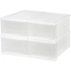 Kate and Laurel Shop -Kate and Laurel Shop clear iris storage bins 2 x 129873 4pk c3 1000