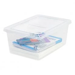 17-Qt. Storage Box in Clear by IRIS -Kate and Laurel Shop clear iris storage bins 200410 1f 1000