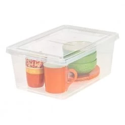 17-Qt. Storage Box in Clear by IRIS -Kate and Laurel Shop clear iris storage bins 200410 4f 1000