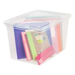 68-Qt. Storage Box in Clear by IRIS -Kate and Laurel Shop clear iris storage bins 200450 1f 1000
