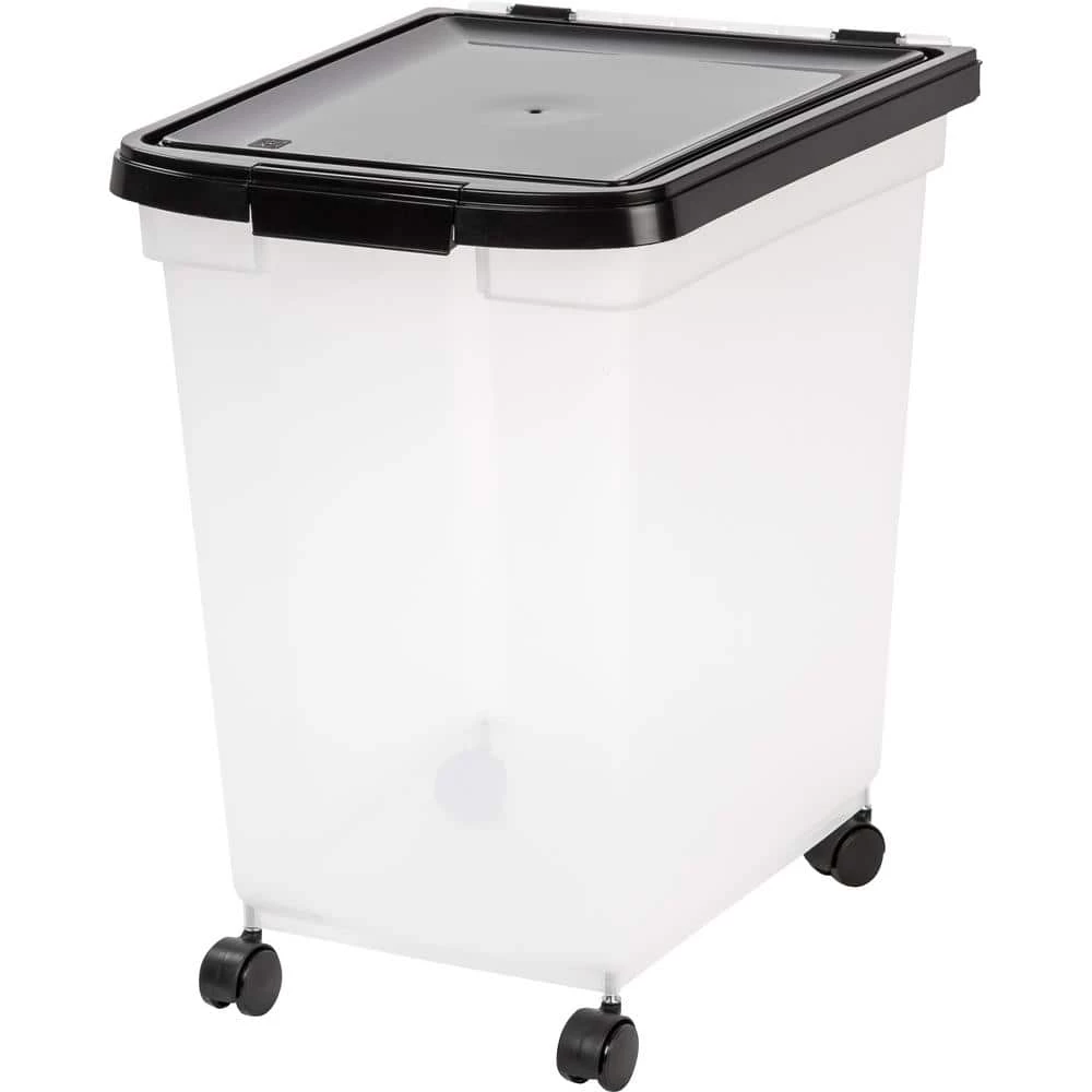 65 Qt. Airtight Pet Food Storage Bin in Clear by IRIS 3 65 Qt. Airtight Pet Food Storage Bin in Clear by IRIS