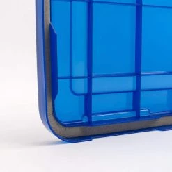 10 Gal. WeatherPro Clear Plastic Storage Box with Blue Lid (3-Pack) by IRIS -Kate and Laurel Shop clear iris storage bins 500140 44 1000