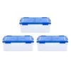 10 Gal. WeatherPro Clear Plastic Storage Box with Blue Lid (3-Pack) by IRIS -Kate and Laurel Shop clear iris storage bins 500140 64 1000
