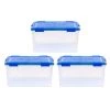 15 Gal. WeatherPro Plastic Storage Box with Blue Lid (3-Pack) by IRIS