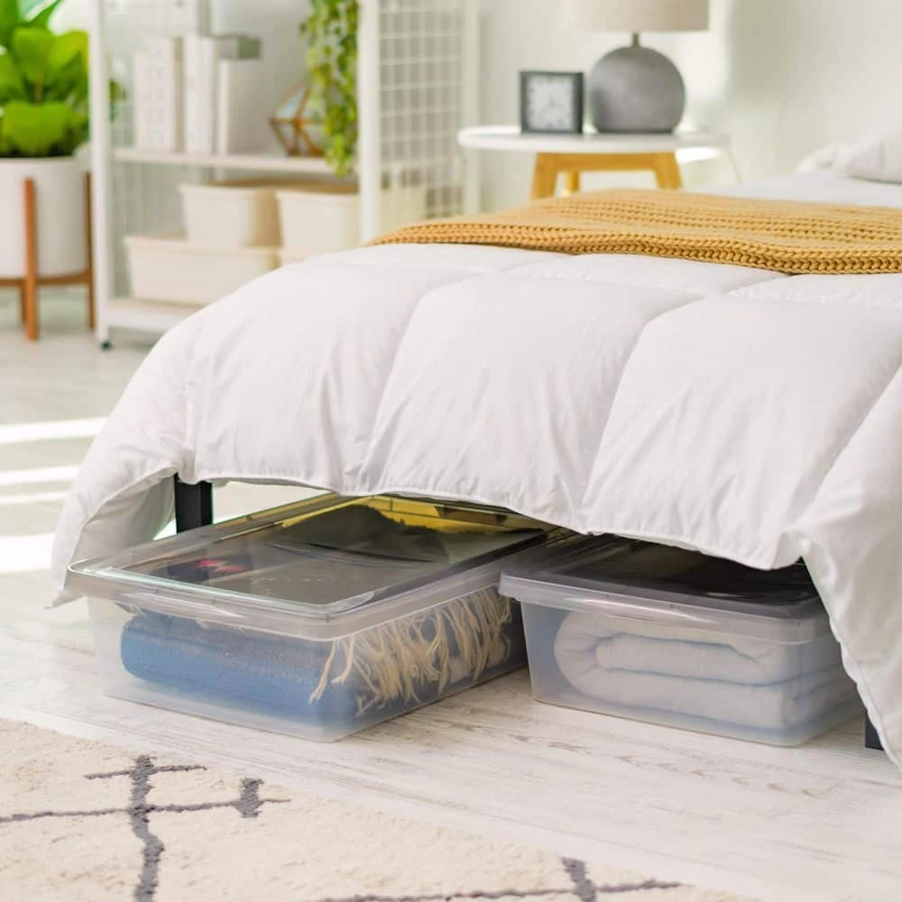 7 Gal. Snap Top Plastic Storage Box in Clear wih Gray Lid 6 Pack by IRIS 11 7 Gal. Snap Top Plastic Storage Box in Clear wih Gray Lid 6 Pack by IRIS - Image 9