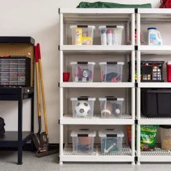 20 Qt Stack and Pull Box, 8 pack Clear with Black Handles by IRIS -Kate and Laurel Shop clear iris storage bins 580061 31 1000