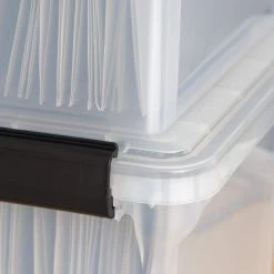 32 Qt. WeatherPro Storage Box in Clear (6-Pack) by IRIS -Kate and Laurel Shop clear iris storage bins 585250 1f 1000