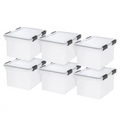 32 Qt. WeatherPro Storage Box in Clear (6-Pack) by IRIS