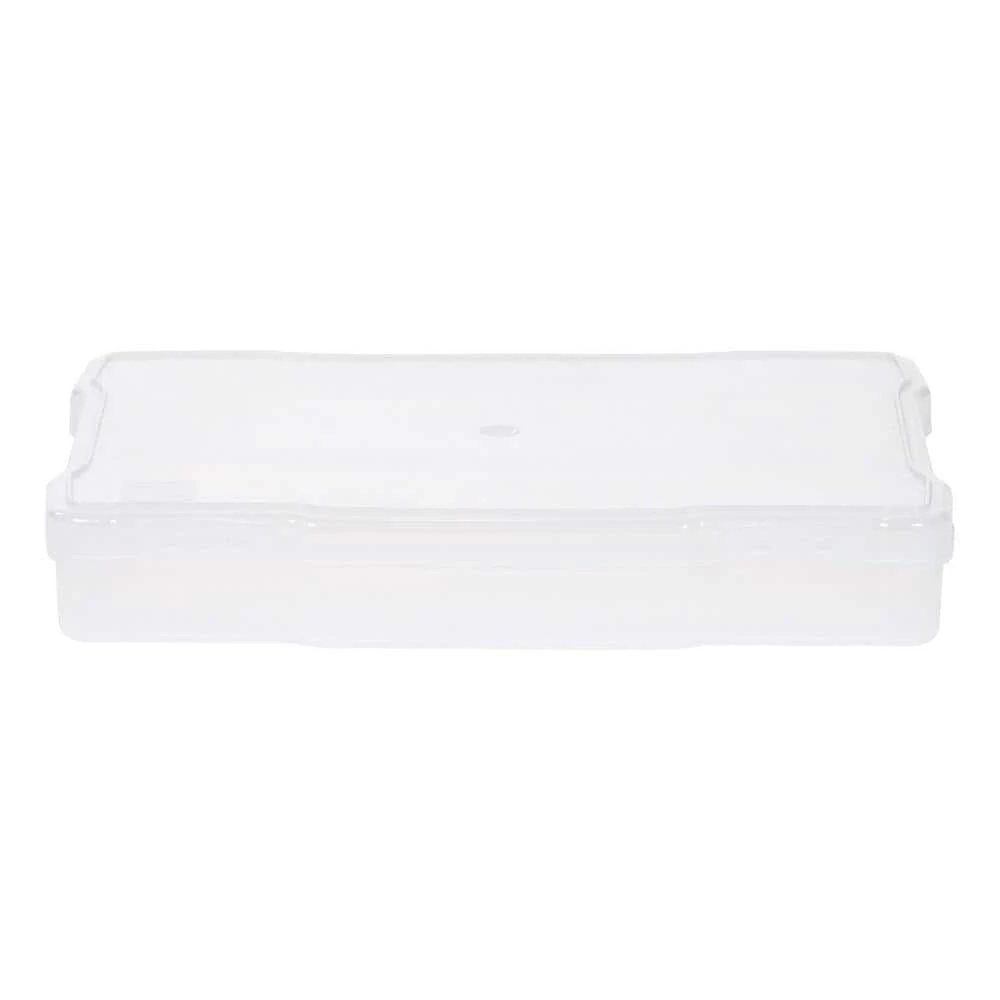 1 Qt.Individual Clear Photo and Craft Keeper Storage Tote, with Stackable, in clear, (9 Pack) by IRIS 4 1 Qt.Individual Clear Photo and Craft Keeper Storage Tote, with Stackable, in clear, (9 Pack) by IRIS - Image 2