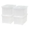 47 Qt. Hinged Lid File Storage Bin Clear (4-Pack) by IRIS -Kate and Laurel Shop clear iris storage bins 587750 64 1000