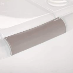 40-Qt. Underbed Store and Slide Storage Box in Clear Tan Handle by IRIS -Kate and Laurel Shop clear iris underbed storage 170291 c3 1000