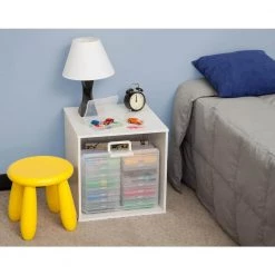 4 in. x 6 in. Extra Large Photo and Craft Keeper in Clear by IRIS -Kate and Laurel Shop clear white iris craft storage 215626 1f 1000