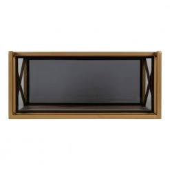 Blex 8 in. x 18 in. x 15 in. Gold/Black Metal Floating Decorative Wall Shelf Without Brackets by Kate and Laurel 9 Blex 8 in. x 18 in. x 15 in. Gold/Black Metal Floating Decorative Wall Shelf Without Brackets by Kate and Laurel -Kate and Laurel Shop gold black kate and laurel decorative shelving 217961 77 1000