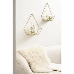 Prouve 14 in. x 7 in. x 15 in. Gold Metal Decorative Wall Shelf by Kate and Laurel -Kate and Laurel Shop gold kate and laurel decorative shelving 212407 31 1000