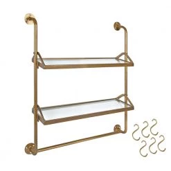 Marit 26 in. x 31 in. x 6 in. Gold Decorative Wall Shelf by Kate and Laurel 13 Marit 26 in. x 31 in. x 6 in. Gold Decorative Wall Shelf by Kate and Laurel -Kate and Laurel Shop gold kate and laurel decorative shelving 214553 44 1000