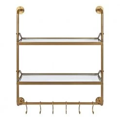 Marit 26 in. x 31 in. x 6 in. Gold Decorative Wall Shelf by Kate and Laurel 11 Marit 26 in. x 31 in. x 6 in. Gold Decorative Wall Shelf by Kate and Laurel -Kate and Laurel Shop gold kate and laurel decorative shelving 214553 4f 1000