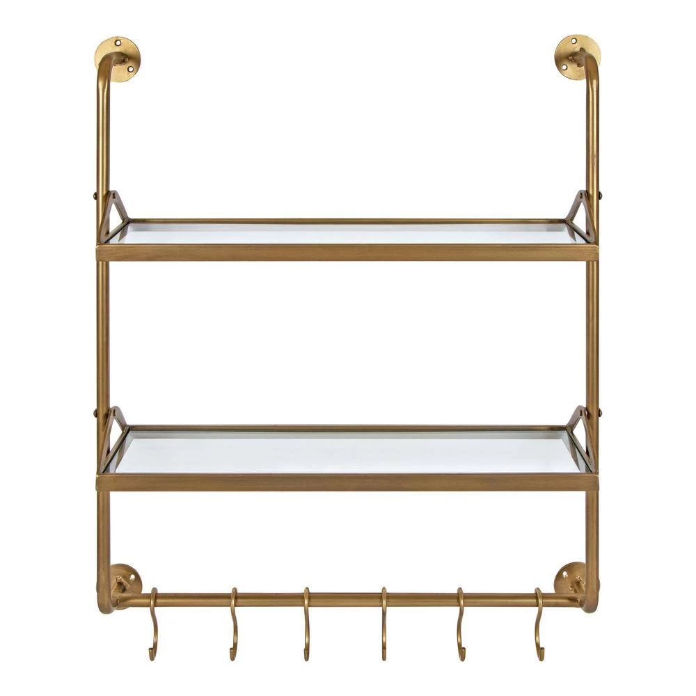 Marit 26 in. x 31 in. x 6 in. Gold Decorative Wall Shelf by Kate and Laurel 5 Marit 26 in. x 31 in. x 6 in. Gold Decorative Wall Shelf by Kate and Laurel - Image 3